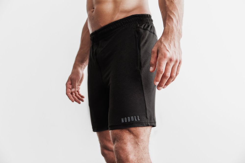 NOBULL Men's Knit 8.5" Shorts - Black - Ireland (2741ZYHUJ)